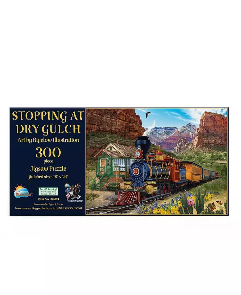 SunsOut Stopping at Dry Gulch 300 piece Jigsaw Puzzle for Adults 4