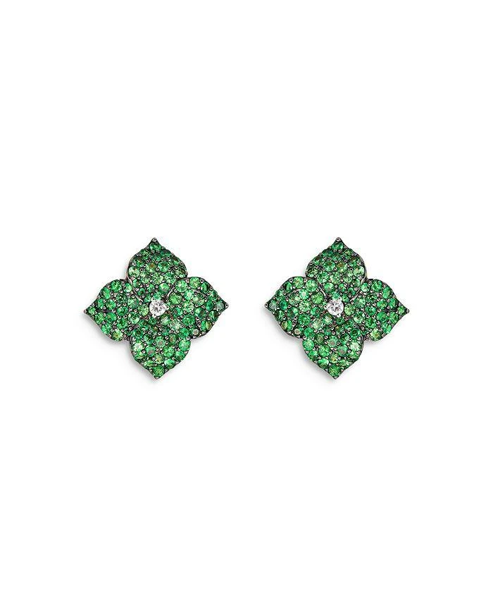 Piranesi 18K Yellow Gold Fiore Tsavorite
Diamond Pavé Flower Small Stud Earrings 1