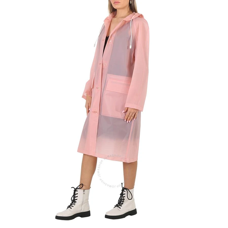 Burberry Ladies Rose Pink Transparent Trench Coat 3