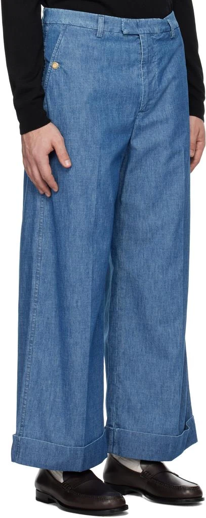 Valentino Blue Rolled Cuff Jeans 2