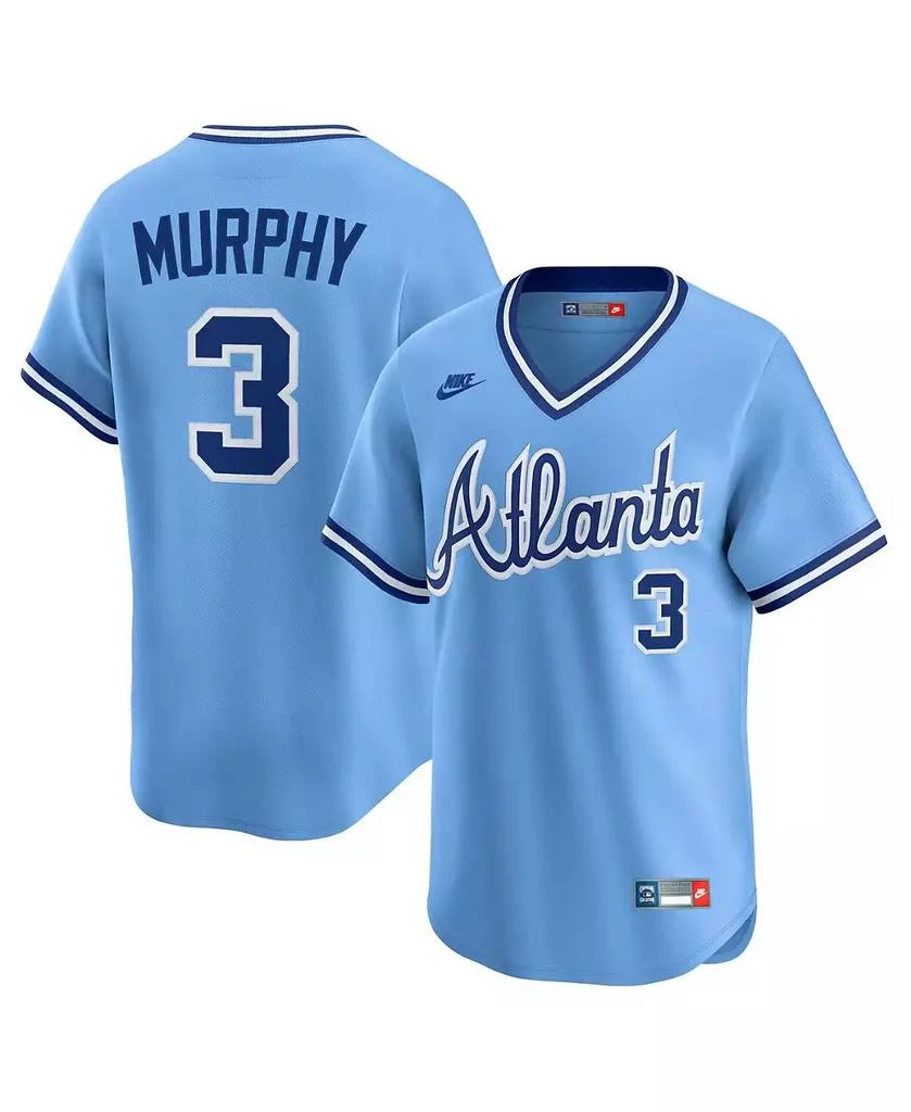 NIKE Men's Dale Murphy Light Blue Atlanta Braves Throwback Cooperstown Collection Limited Jersey 1