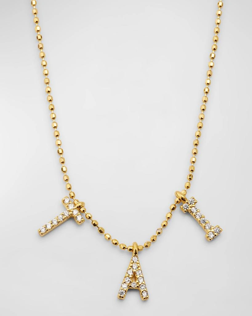 Tai 14K Gold-Plated Sterling Silver 3-Letter Personalized Necklace 1