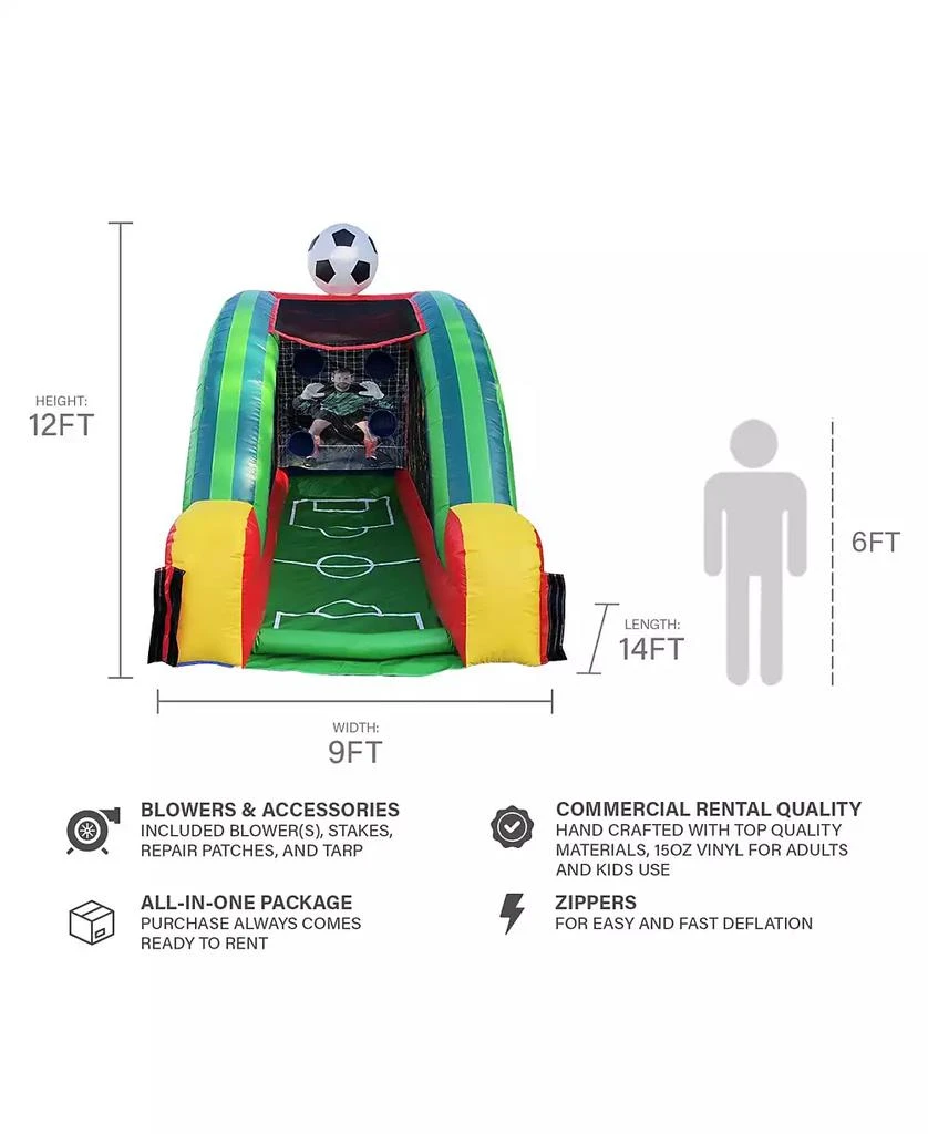 Jumporange Soccer Target Game Inflatable for Kids and Adults (with Blower and Foam Ball) 6