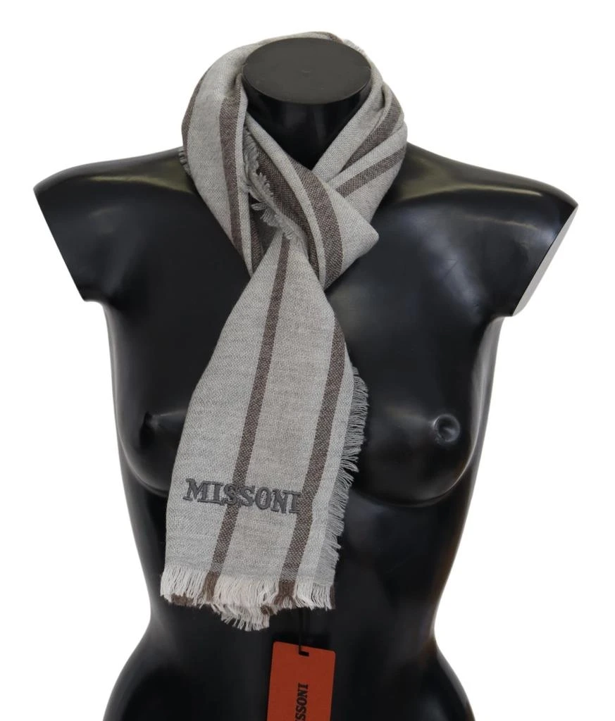 Missoni Striped Wool Unisex Neck Wrap Men
s Scarf