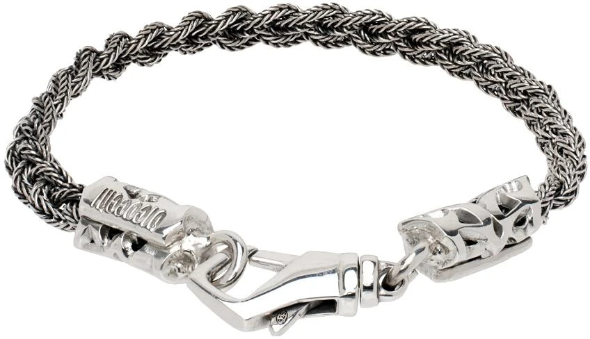 Emanuele Bicocchi Silver Tiny Fishtail Braid Bracelet 2