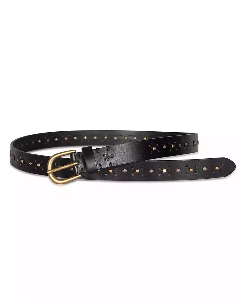 Frye Women's Beaded Perf Belt 2