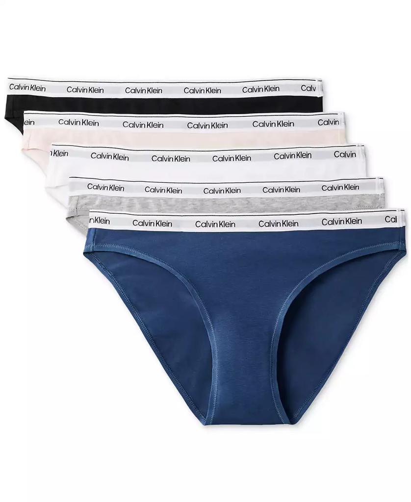 Calvin Klein Women's 5-Pack. Modern Logo Low-Rise Bikini Underwear QD5208
