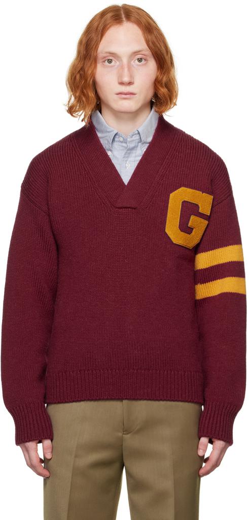 GANT 240 MULBERRY STREET Red Letterman Sweater