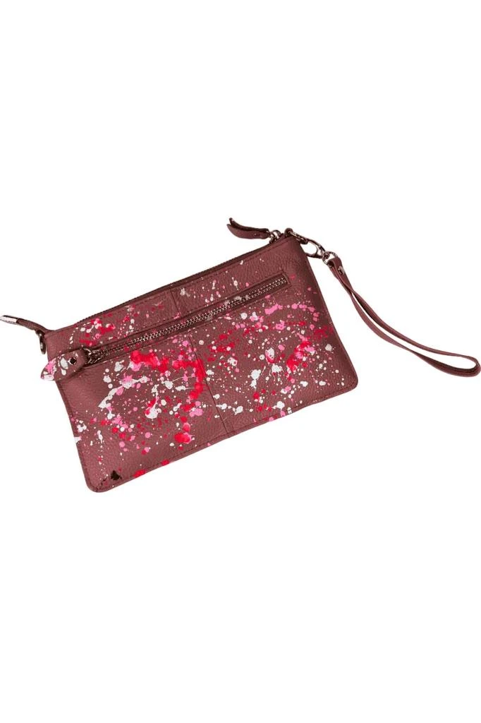 Anca Barbu Women's Barbie Hand Painted Leather Clutch In Pink 2
