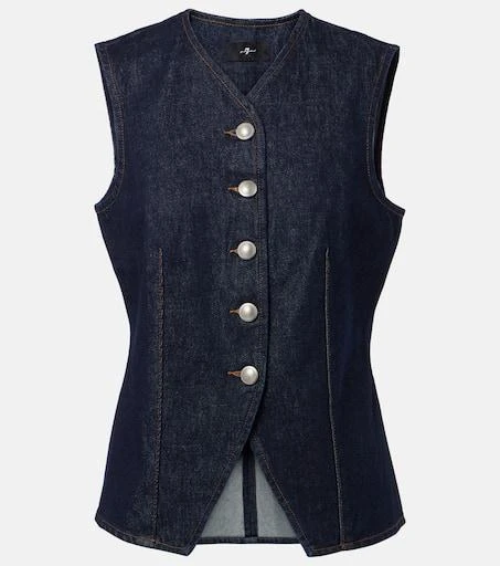 7 For All Mankind Lady denim vest 1