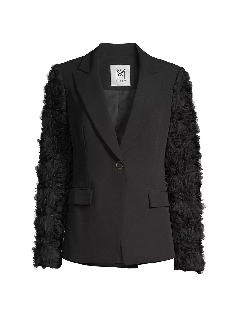 Milly Avery Cady Mesh Rose Blazer 1