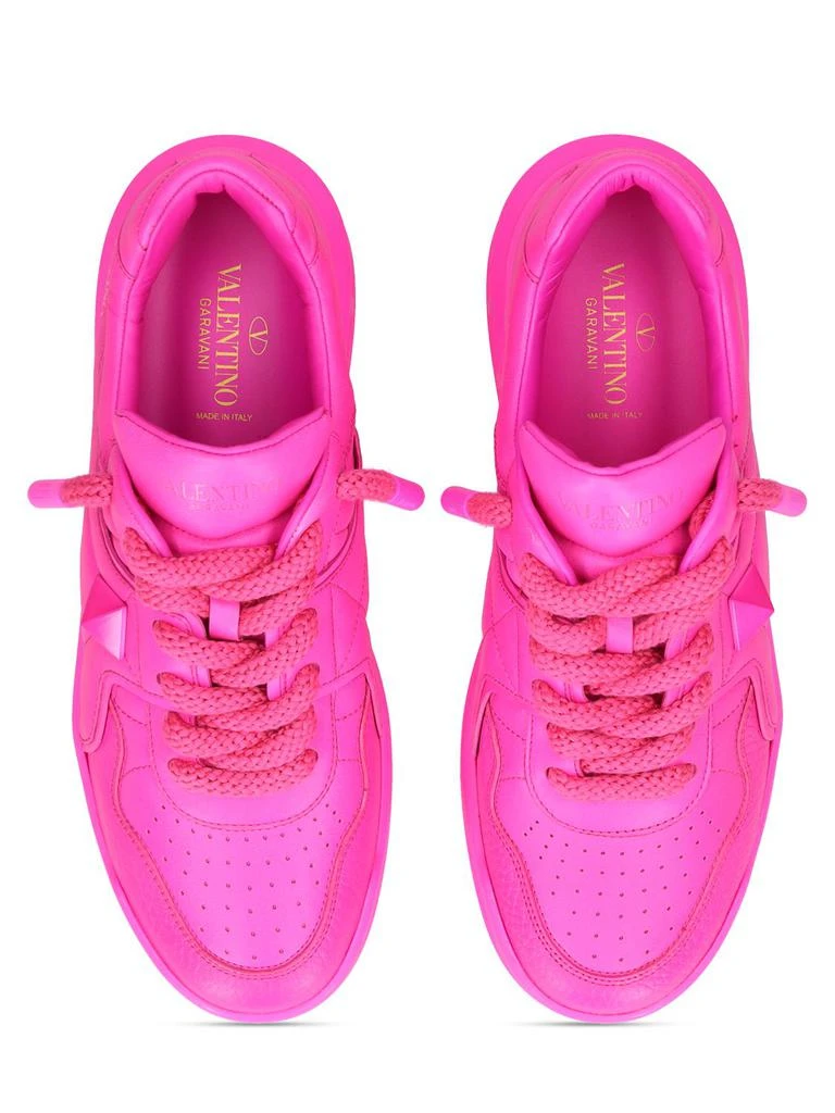 Valentino Xl One Stud Leather Sneakers 4