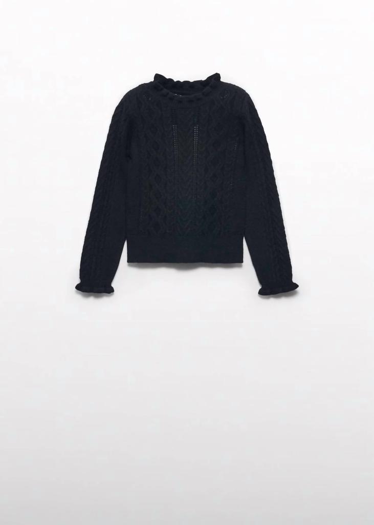 Abel & Lula Abel & Lula - Girl's Mock Neck Knitted Sweater