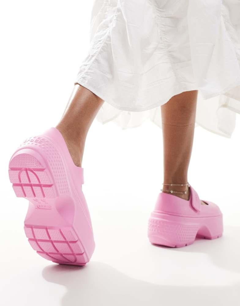 【CROCS】 Stomp Mary Jane−PINK Amazon.com | Crocs Unisex Stomp Mary Janes Pink Tweed/Pink