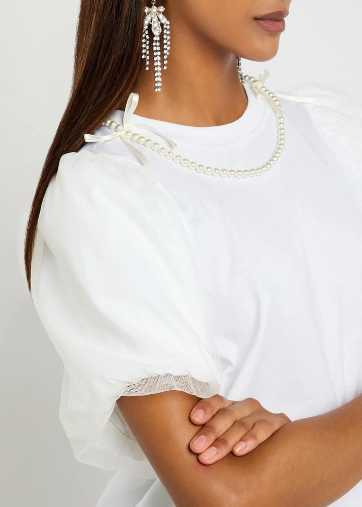 Simone Rocha Tulle Overlay Puff Sleeve cotton T-shirt 5