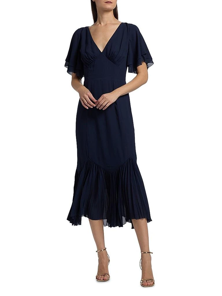 navy blue dress for baby girl Reformation Addilyn wrap maxi dress in black. Great main image 0