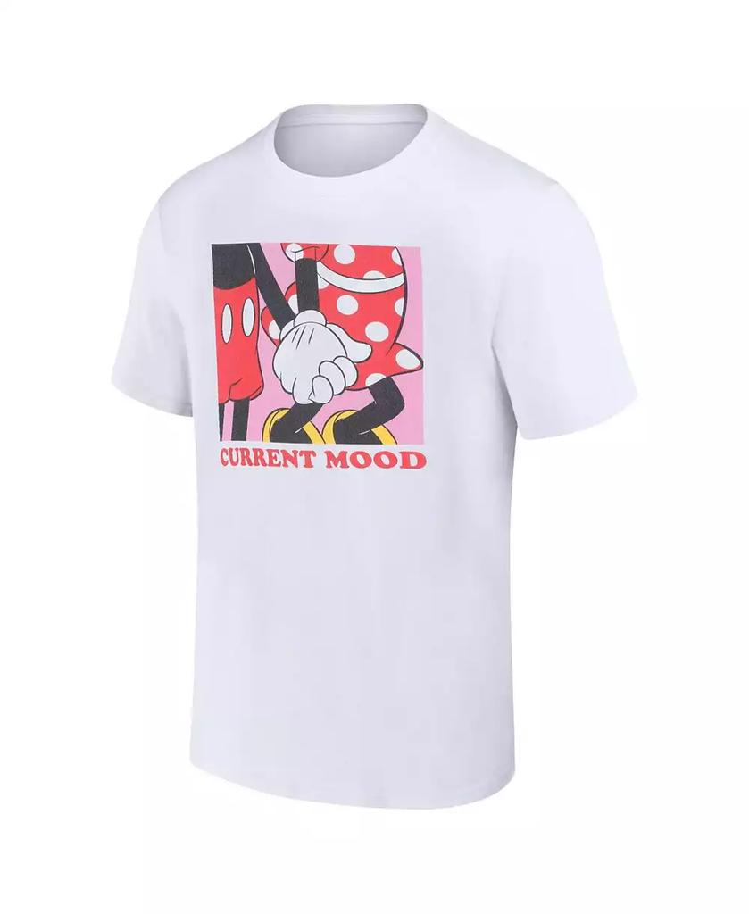 Mad Engine Men's and Women's White Mickey & Friends Current Mood T-shirt