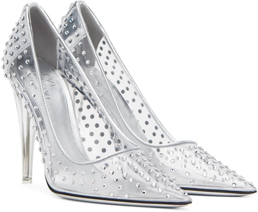 Valentino Silver Rockstud Heels 4