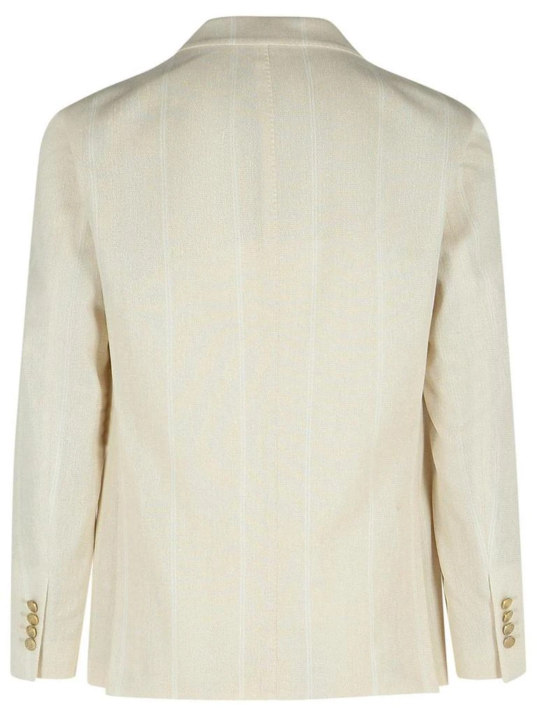 ELEVENTY Eleventy Cream Cotton Blend Blazer 3
