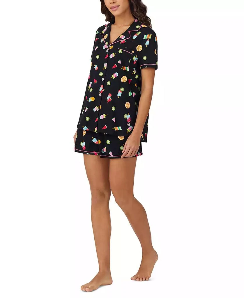 Cuddl Duds Women
s Printed Short-Sleeve Boxer Pajama Set 3