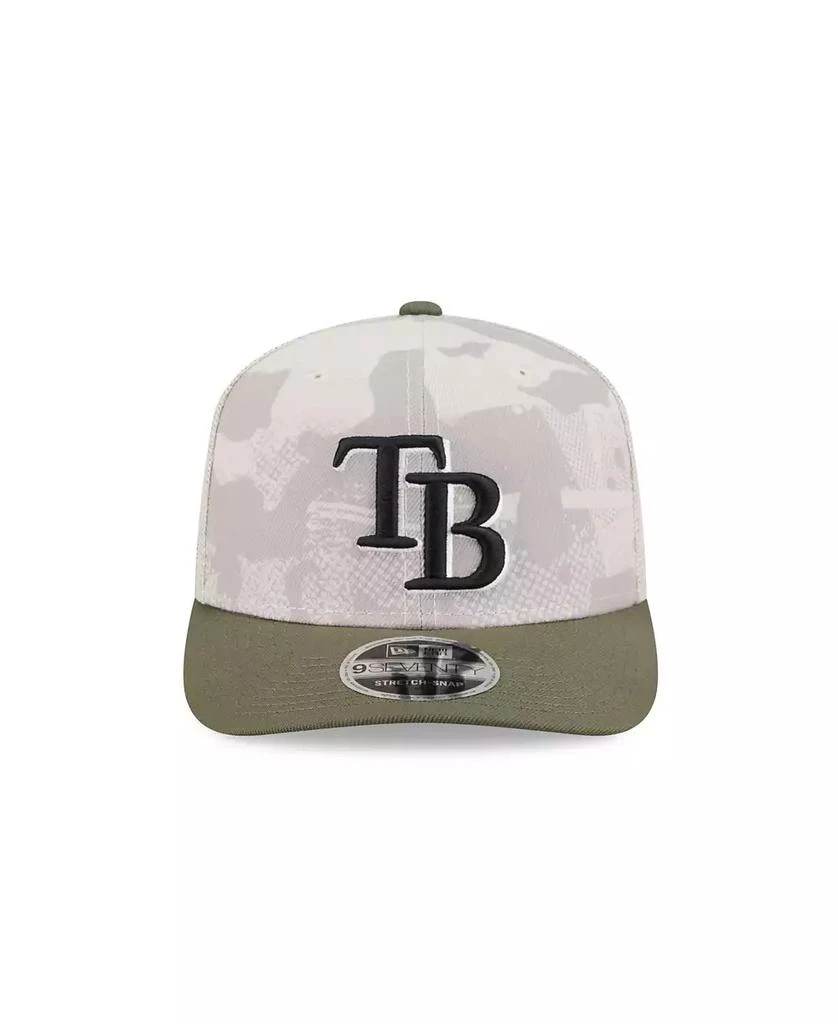New Era Men's Light Beige/Olive Tampa Bay Rays 2025 Armed Forces Day 9SEVENTY Adjustable Hat 3