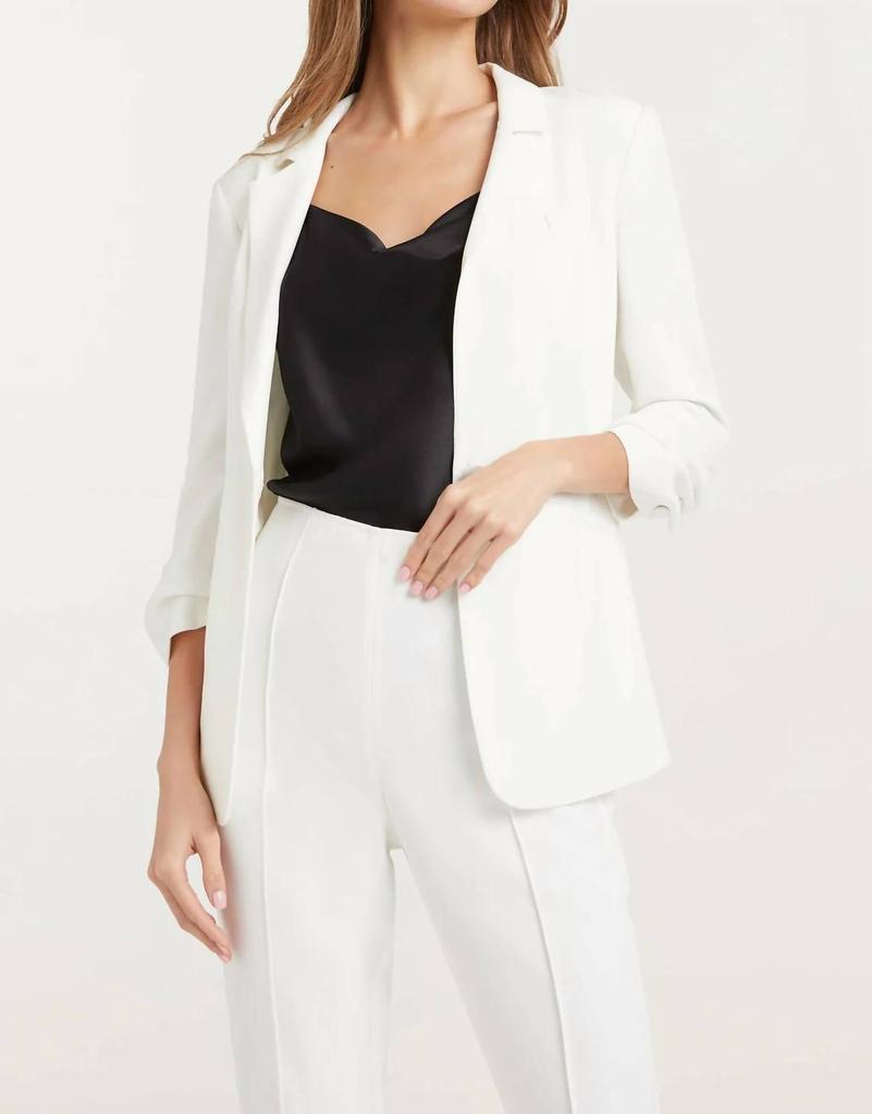 Cinq a Sept Khloe Crepe Blazer In Ivory