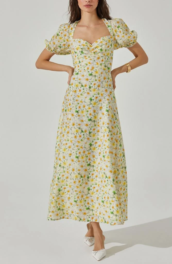 ASTR Print Puff Sleeve Maxi Dress 6