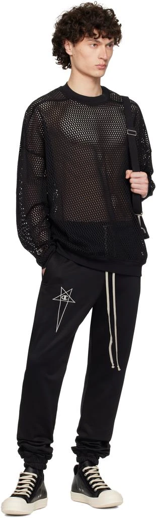 Rick Owens Black Champion Edition Joggers Sweatpants 4