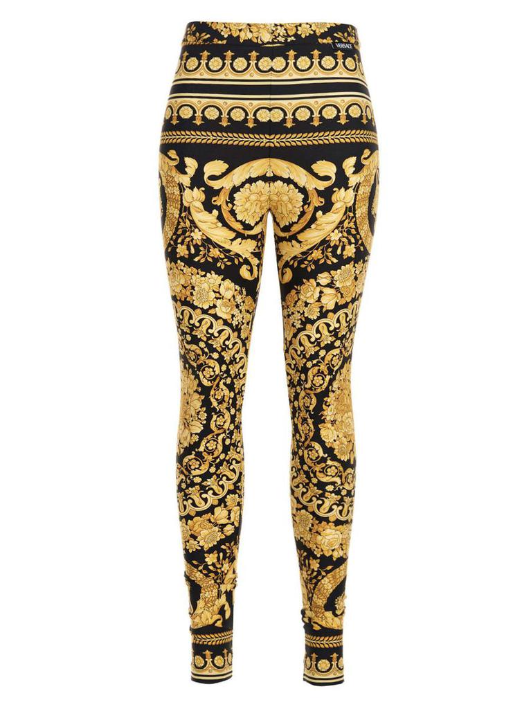 Versace Coupe De Dieux Barocco Foulard Laminated Leggings