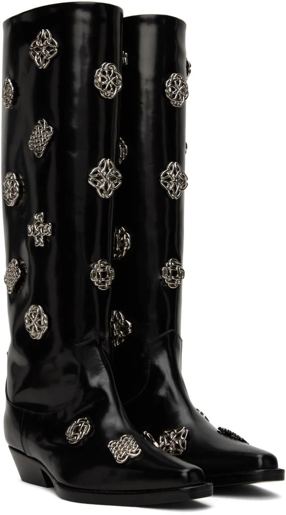 Toga Pulla SSENSE Exclusive Black Embellished Boots 4