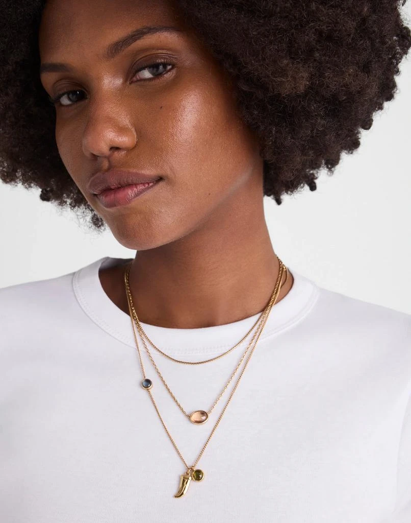 Madewell Three-Pack Horn Pendant Necklace Set 2