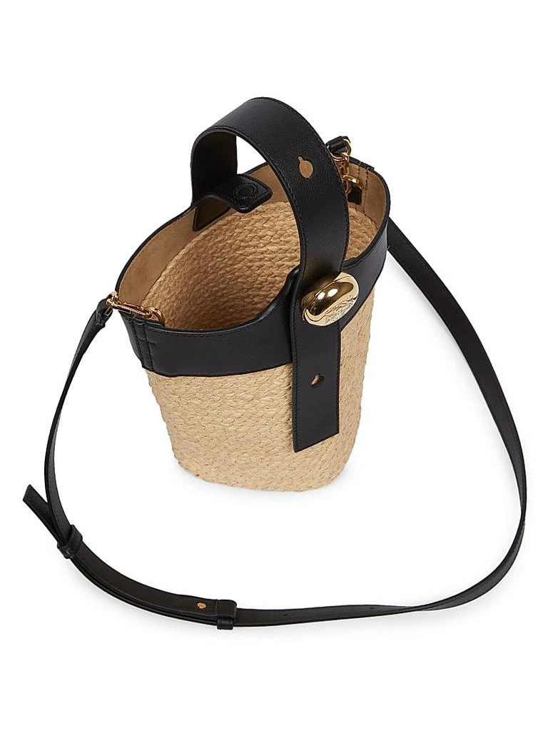 Loewe Mini Pebble Raffia & Leather Bucket Bag 3