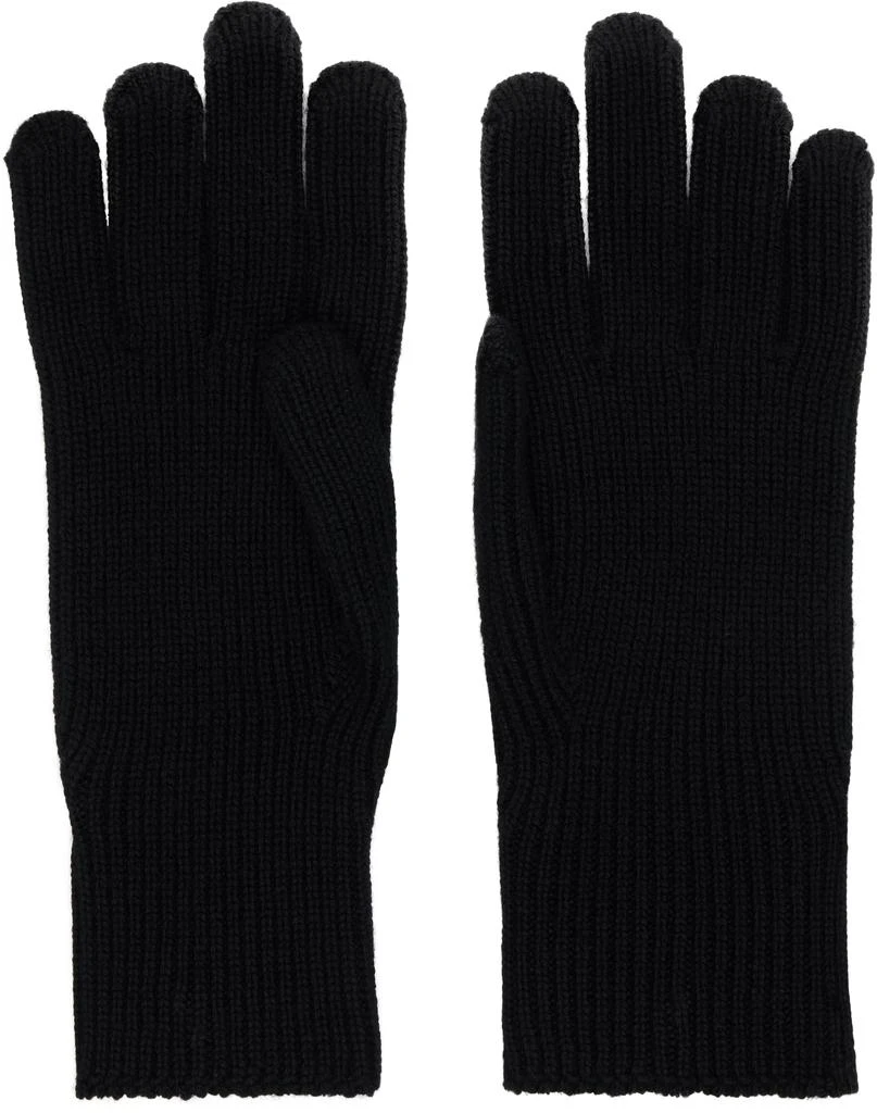 Moncler Black Wool Gloves 2