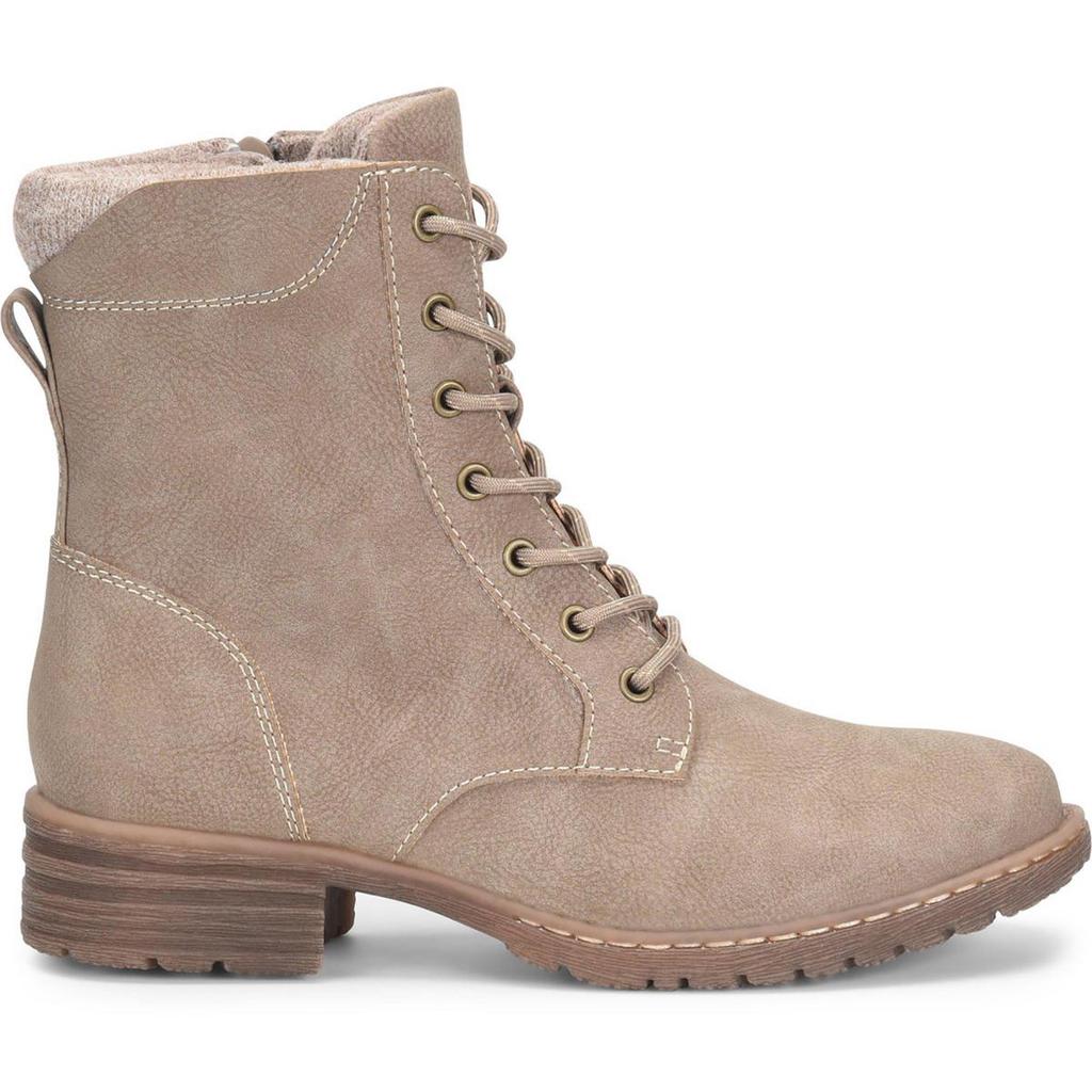 b.o.c. Claudia Womens Faux Leather Black Heel Combat & Lace-Up Boots