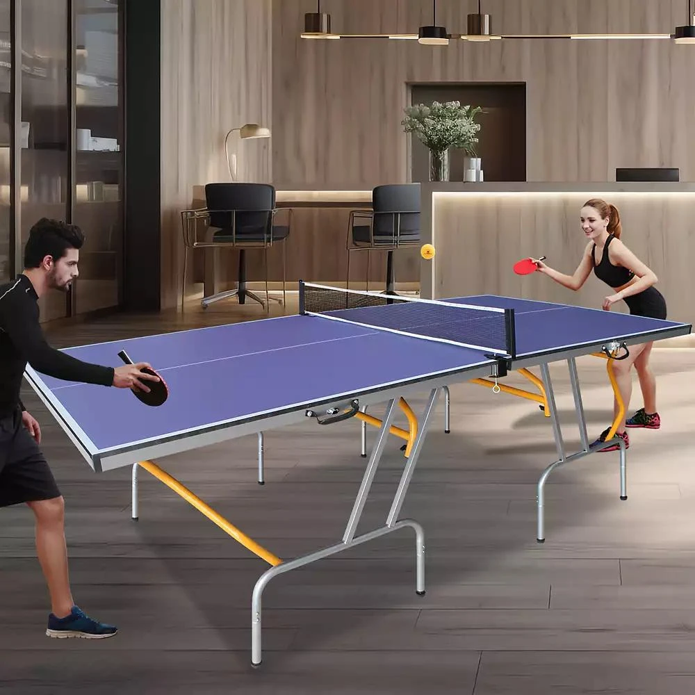 Streamdale Furniture Streamdale Compact Foldable Ping-Pong Table Set Table, Paddles, Net, Balls 7