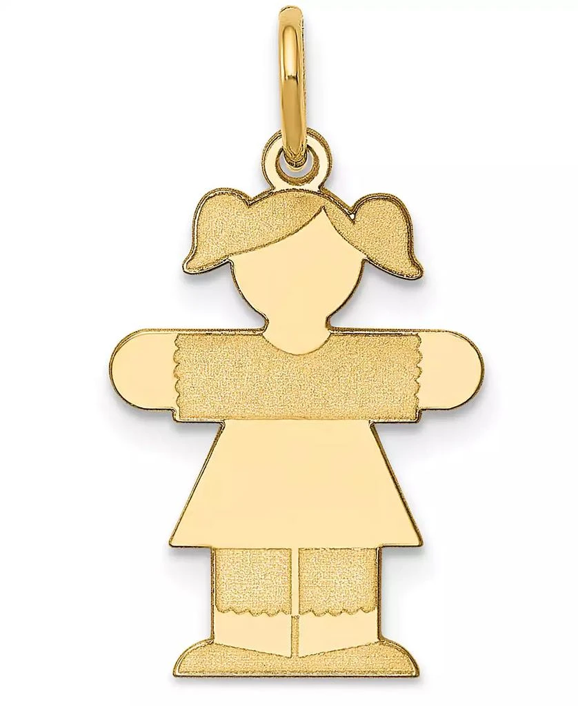 Macy
s Mini Girl Charm Pendant in 14k Gold