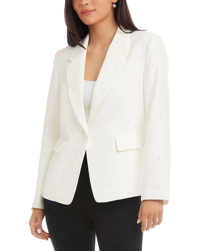 Karen Kane Faux Pearl Embellished Blazer 1