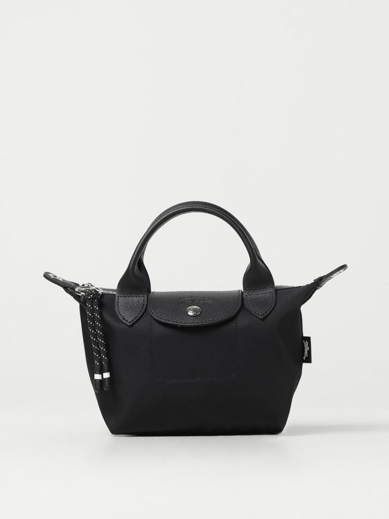 Mini Longchamp Nylon top Tote in Black