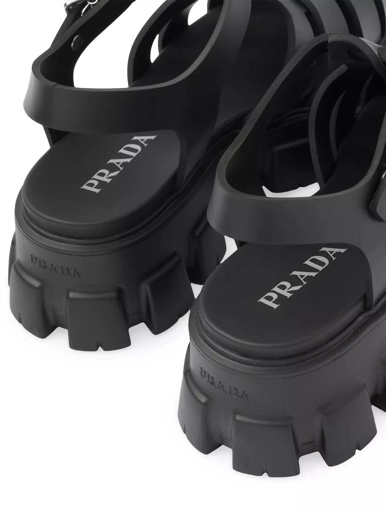 Prada Monolith Rubber Sandals 5