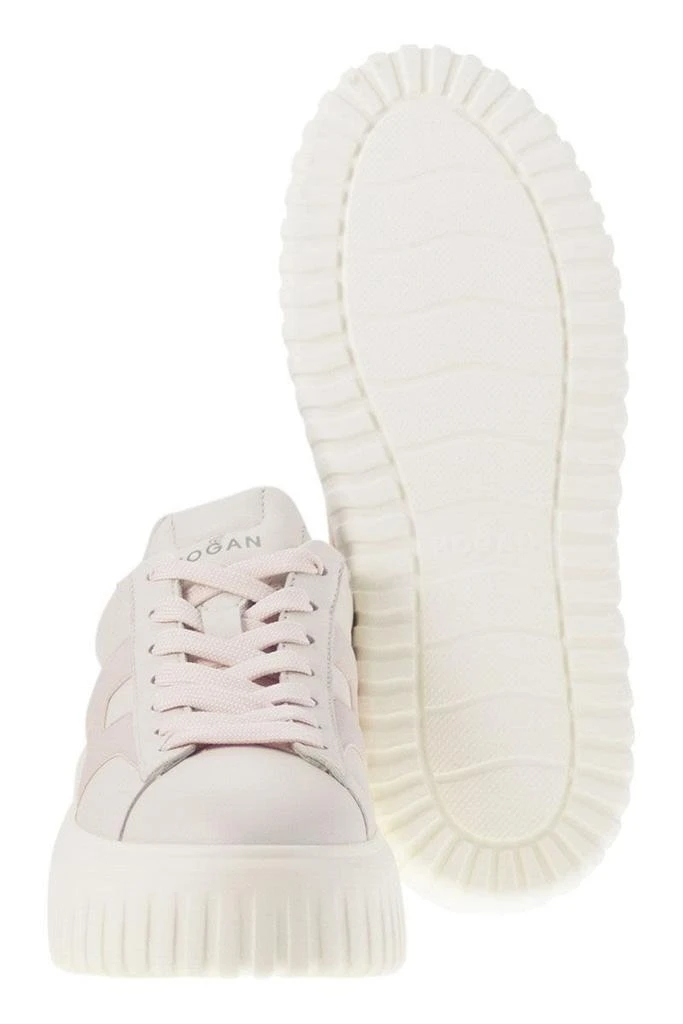 hogan SMOOTH LEATHER H STRIPES PLATFORMS. 5
