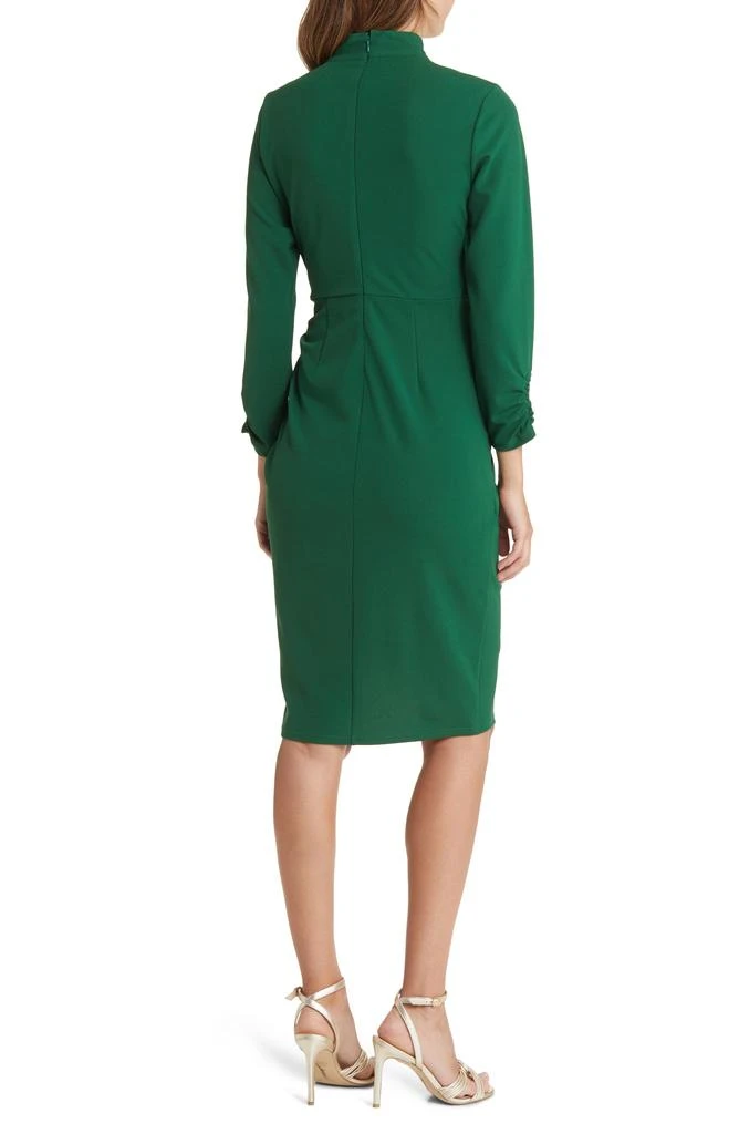 Side Ruched Long Sleeve Sheath Dress  On Sale Now with Up to 65% Off |  Discover Exclusive Deals & Savings at BeyondStyle  Authentic Tahari dresses |female|dress|women|clothing with Limited-Time Discounts, Free Shipping,