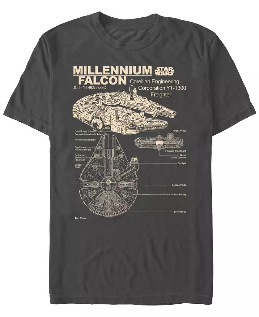 Star Wars Men's Corellian Freighter Short Sleeve T-Shirt 1