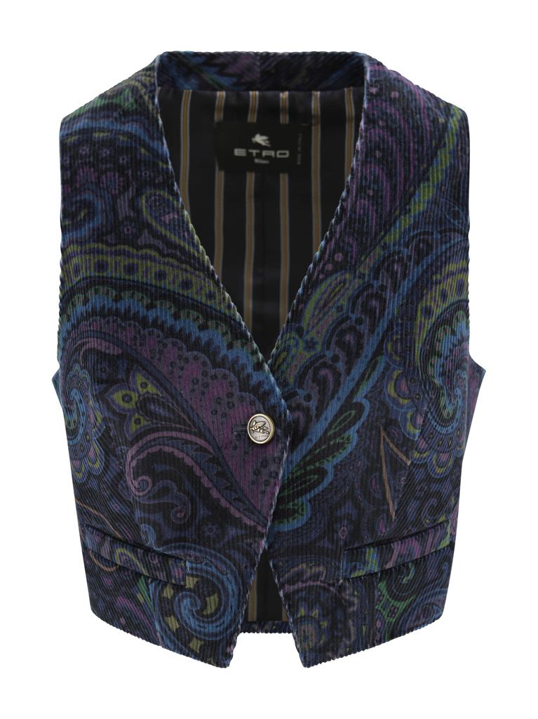 ベスト・ジレ ETRO FW23 Embroidered wool blend vest (115587251 0250) ETRO Embroidered wool blend vest - Gilets - Compare Prices