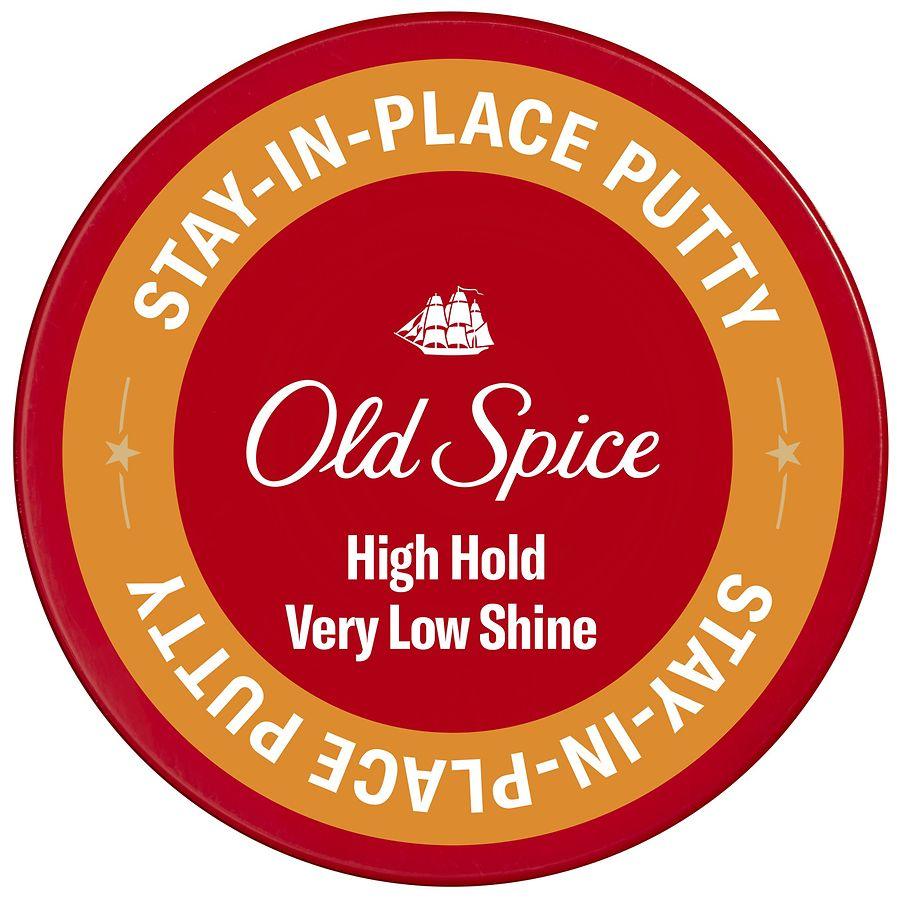 Old Spice Stay-In-Place Hair Styling Putty for Men, High Hold with Very Low Shine Coconut & tropical wood notes