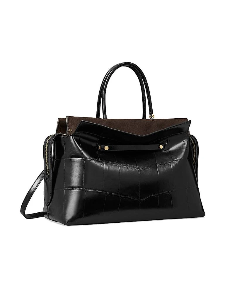 Tory Burch Mercer Croc-Embossed Leather Top Handle Satchel 3