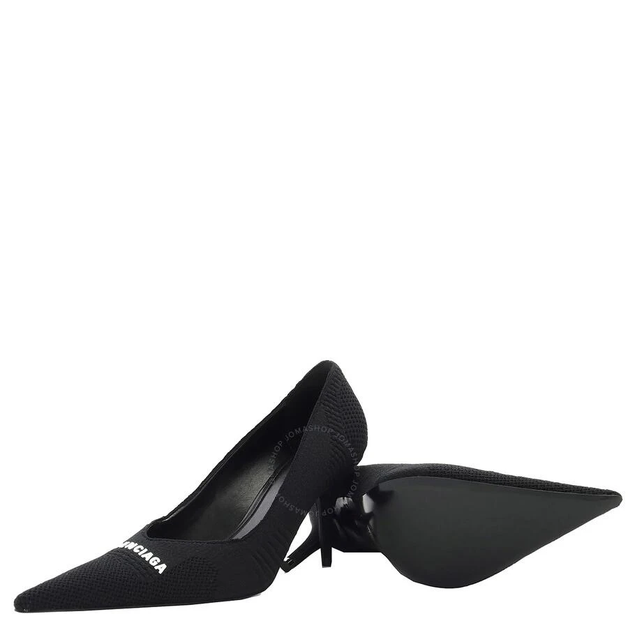 Balenciaga Knife Pumps In Black Textured Knit 2