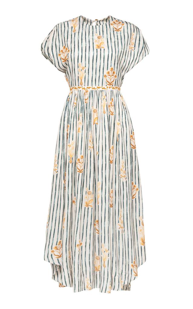 Agua by Agua Bendita Agua by Agua Bendita - Aire Herbario Striped Jacquard Maxi Dress - Green - S - Moda Operandi