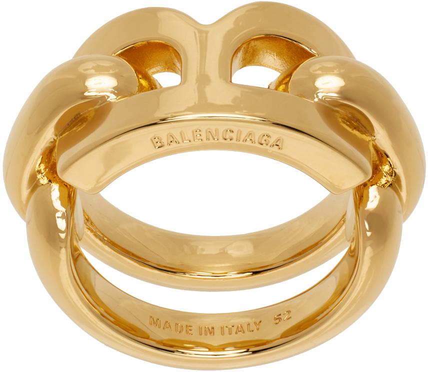 Balenciaga B Chain 2.0 Ring - Fashion Accessories - Free