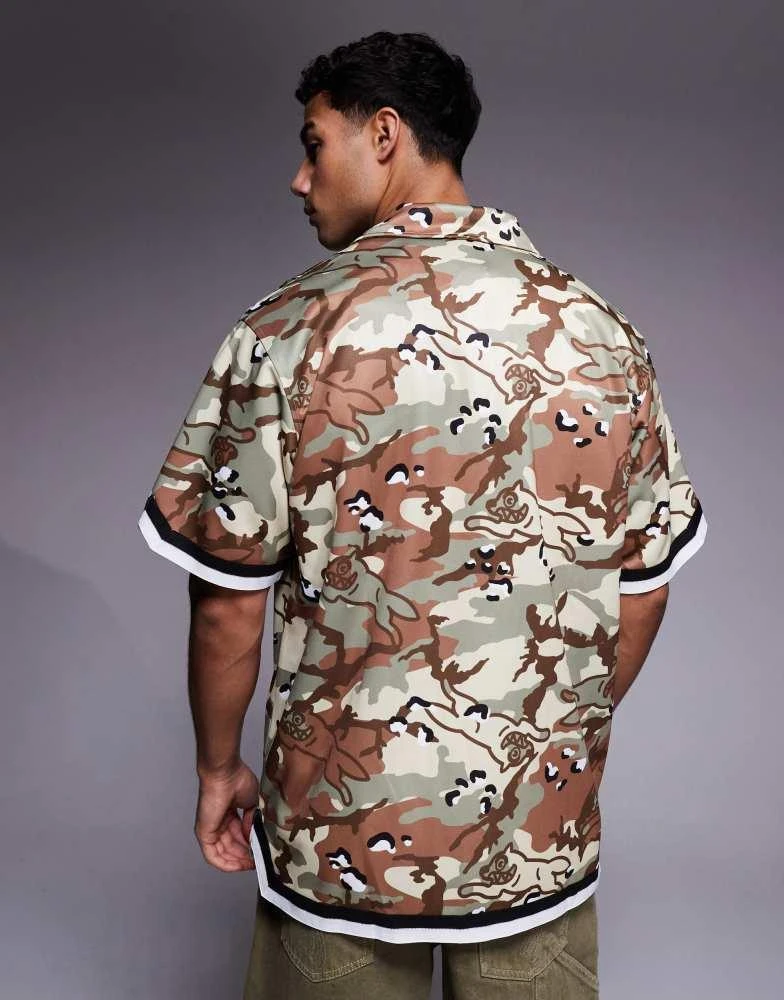 Icecream ICECREAM choc chip baseball jersey in multi camo 3