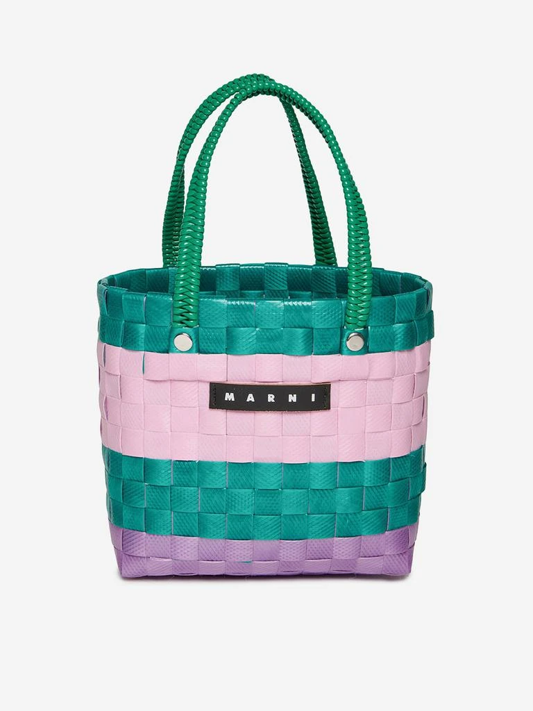 Marni MARNI Girls Braided Sunday Morning Bag in Green (15cm) 1